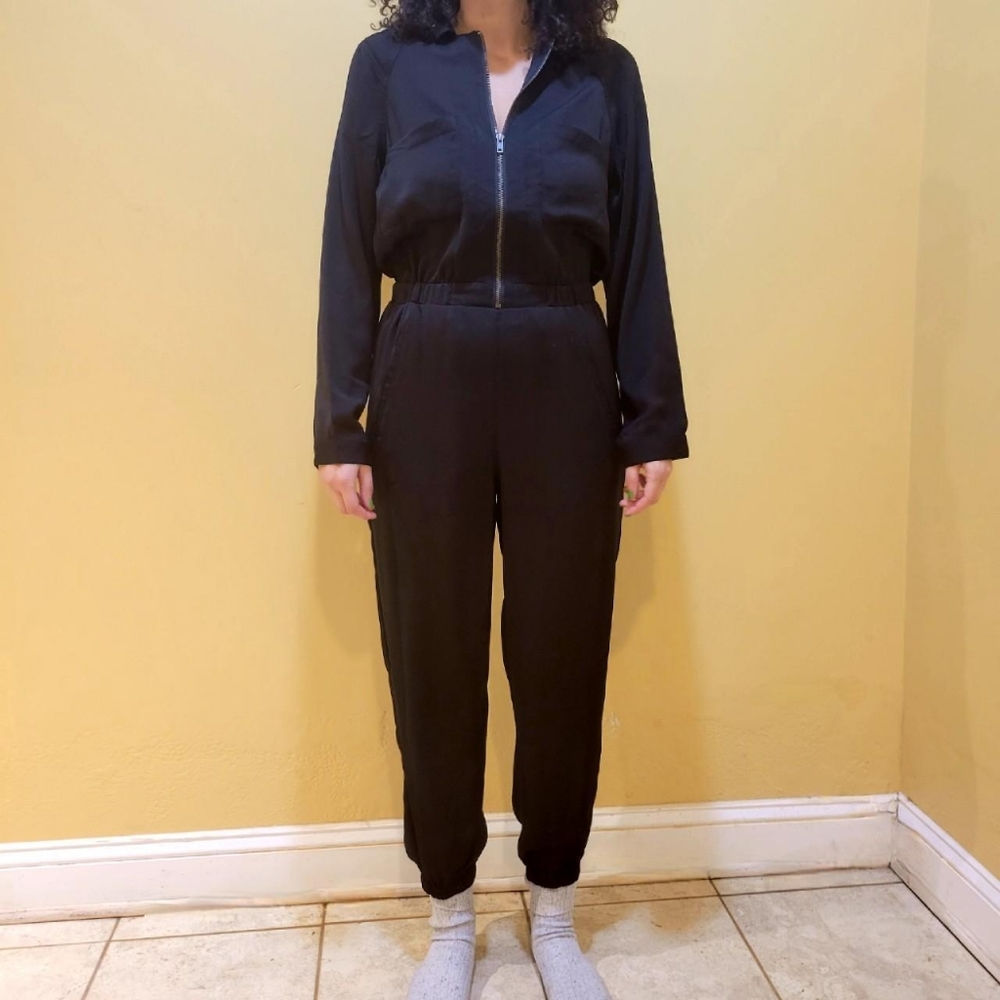 Black Long Sleeve Jumpsuit